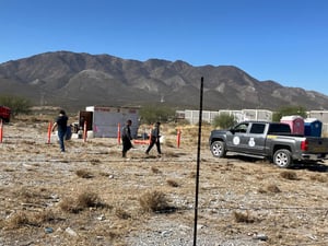 Operativo estatal tras apertura de la Feria del Cuete.  Minutos después de que se abrieran las puertas de la llamada feria del cohete en Castaños, elementos