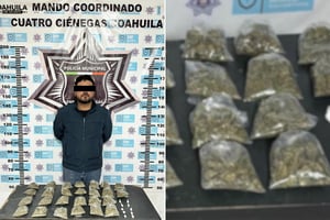 Autoridades continúan limpiando las calles de drogas.  Las acciones firmes contra el narcomenudeo en Cuatro Ciénegas dieron un nuevo resultado este jueves,