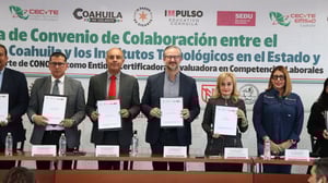 El TecNM Región Carbonífera y CECyTEC EMSaD Coahuila firmaron un convenio que permitirá a los estudiantes acceder al pase automático a tecnológicos y obtener