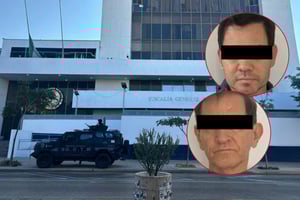 Mario Lindoro Elenes y Mario Alberto Lindoro Navidad, familiares de Iván Archivaldo Guzmán, rinden declaración en la FGR Jalisco tras ser detenidos en Zapopan.