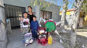 La Navidad de Doña Mine y su familia se convirtió en un milagro lleno de amor.  La Navidad de Doña Mine, sus bisnietos Alexa Citlalli de 5 años, Jonathan
