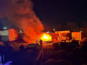 Bomberos Voluntarios de Castaños participaron en el siniestro.  Una intensa movilización del Cuerpo de Bomberos se registró tras el reporte de un incendio