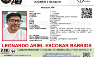 El docente colombiano Leonardo Ariel Escobas Barrios, de la Ibero Puebla, desapareció el 2 de enero en Apodaca, Nuevo León; autoridades y universidad buscan