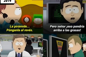Un episodio de South Park estrenado en 2014, se volvió viral tras coincidir con el rediseño de la pirámide alimenticia en Estados Unidos, generando