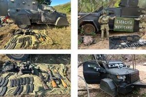 Un enfrentamiento entre un grupo armado que viajaba en vehículos “monstruo” y el Ejército en Sinaloa dejó cuatro detenidos y armas aseguradas.  Un grupo armado
