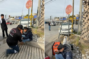 Socorristas de GRUM le brindaron el auxilio.  Un repartidor de la plataforma Didi resultó lesionado luego de ser embestido por un vehículo particular cuyo