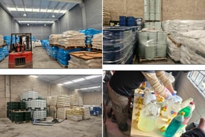Los precursores químicos eran utilizados para la elaboración de drogas sintéticas.  Saltillo, Coahuila.-Un fuerte golpe a las actividades ilícitas se registró