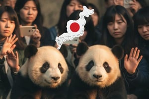 Más de cuatro mil personas acudieron al zoológico de Tokio para despedirse de los pandas Lei Lei y Xiao Xiao, antes de su retorno a China en un contexto