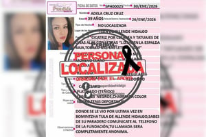 Adela Cruz, de 39 años, fue localizada sin vida en una barranca de Atotonilco de Tula, tras varios días desaparecida y movilizaciones familiares.  Una mujer