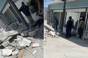 Accidente laboral moviliza a cuerpos de auxilio.   Una jornada de trabajo en una construcción terminó con un obrero lesionado la tarde de este martes, luego