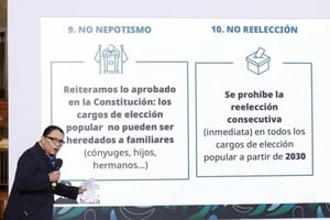 La Secretaría de Gobernación presentó los 10 puntos de la reforma electoral, que propone cambios en el Congreso, el INE y la fiscalización.  La titular