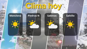 Coahuila amaneció con temperaturas cálidas y vientos moderados, mientras Monclova y Saltillo registran sol brillante y Piedras Negras y Sabinas presentan nubes