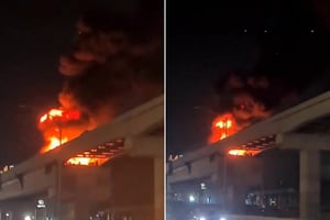 Un incendio en las obras de la Línea 6 del Metro movilizó a autoridades en Guadalupe.  Autoridades atendieron un incendio en la construcción de la Línea
