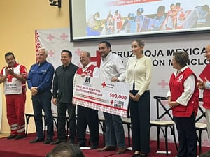 El Ayuntamiento de Monclova realizó una aportación económica a la Cruz Roja Mexicana Delegación Monclova como parte del respaldo institucional a los programas