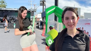    Con ocho meses de embarazo, Ximena Pizarro completó carrera 5K y motivó a muchas mujeres.  Ximena Pizarro, de 23 años de edad,