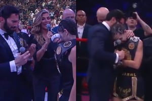 La victoria de Marcela Mistral en el evento Ring Royale 2026 provocó una emotiva reacción de su esposo, Poncho de Nigris, quien no pudo contener las lágrimas