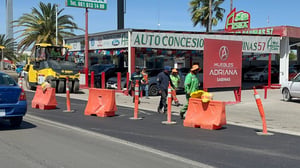Debido a un programa de mejoramiento vial denominado “Tren de bacheo”, por trabajos de recarpeteo sobre la carretera Federal 57, en un tramo que abarca