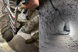 Autoridades federales desmantelaron un túnel de 79 metros en Sonora y detuvieron a un presunto integrante de “Los Salazar” por tráfico de personas.  Elementos