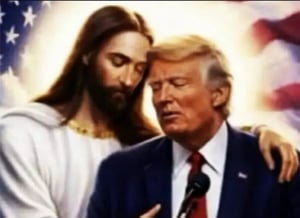 Donald Trump publicó en redes sociales una imagen generada con inteligencia artificial en la que aparece junto a Jesús, tras críticas recientes