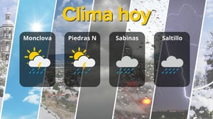 Coahuila registrará este 19 de abril chubascos y lluvias débiles, cielo nublado y viento del norte, con temperaturas frescas en varias ciudades del estado