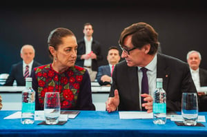 Claudia Sheinbaum se reunió con Salvador Illa en el Barcelona Supercomputing Center para fortalecer cooperación tecnológica, resaltando vínculos históricos