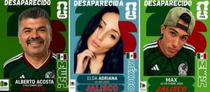 Familias de desaparecidos en Jalisco transformaron fichas de búsqueda en estampas inspiradas en el Mundial 2026 para exigir visibilidad internacional ante