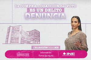 El INE exhorta a la ciudadanía a votar sin presiones y denunciar delitos electorales.   El Instituto Nacional Electoral (INE) ha insistido en que la ciudadanía