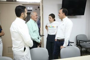 Supervisan Manolo y Paola las obras del Centro Estatal de Salud Mental Sureste, que desde hace 20 años no se rehabilitaba.  Saltillo, Coahuila de Zaragoza;