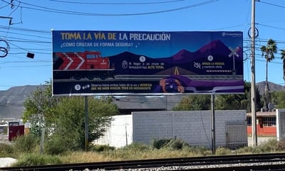 Buscan evitar accidentes con el tren con espectacular informativo