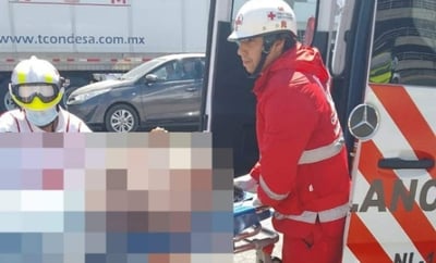 Mujer sufre amputación de una pierna tras ser arrollada por tren en Monterrey