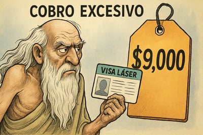 Caricatura editorial - Visa a precio de abuso