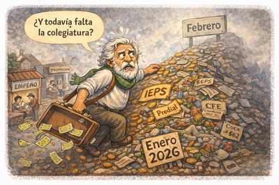 Caricatura editorial - Suben los precios… baja el bolsillo