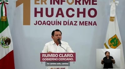 Presenta Huacho Díaz Mena Primer Informe de Gobierno