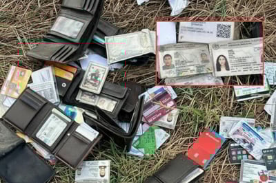 Descubren decenas de identificaciones abandonadas en carretera de Mazatlán