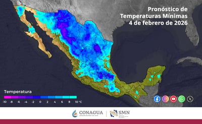 Lluvias fuertes y vientos intensos por frente frío 33 en México