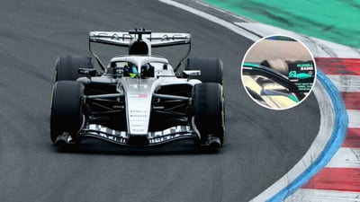 George Russell critica a Checo Pérez tras incidente en Japón