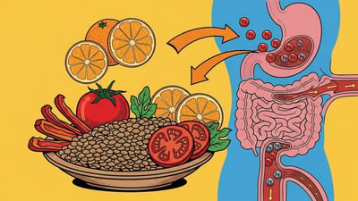 Comer lentejas suma hierro pero combinarlas con vitamina C