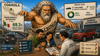 Caricatura editorial - Autos nuevos, deudas largas
