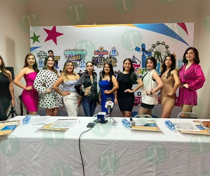 Las candidatas a reina de la ciudad, fueron  12 señoritas de distintas instituciones educativas y empresas