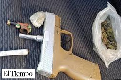 LO DETIENEN CON ARMA DE BALINES Y DROGA