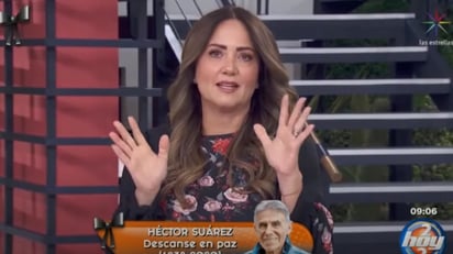 Andrea Legarreta al borde del llanto por la muerte de Héctor Suárez