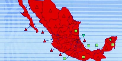 Semáforo por estado pone en rojo a todo el país