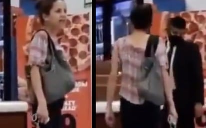 Mujer sin cubrebocas agrede a empleados de pizzería en Edomex