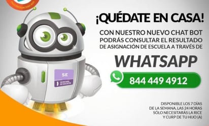 EDUBOT:  para consultar  asignación de  escuelas