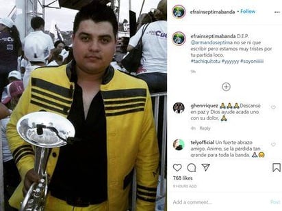 Fallece por Covid Armando Cardona, integrante de Séptima Banda