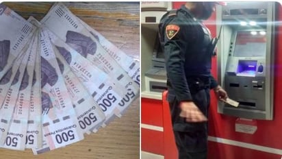 Policía devuelve varios billetes de 500 que halló en un cajero