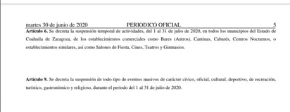 Decreto estatal será por regiones