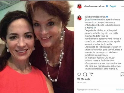 'Quiero vivir', le dijo Cecilia Romo a su hija antes de preinfarto