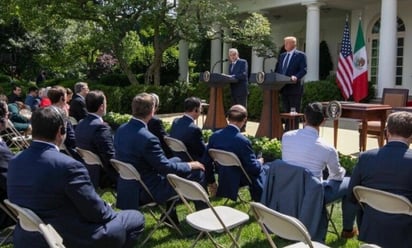 AMLO es una gran persona, es un honor tenerlo con nosotros: Trump