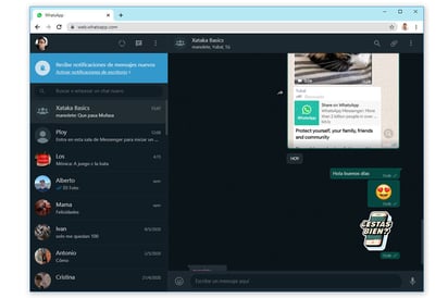 Así puedes activas modo obscuro en WhatsApp Web